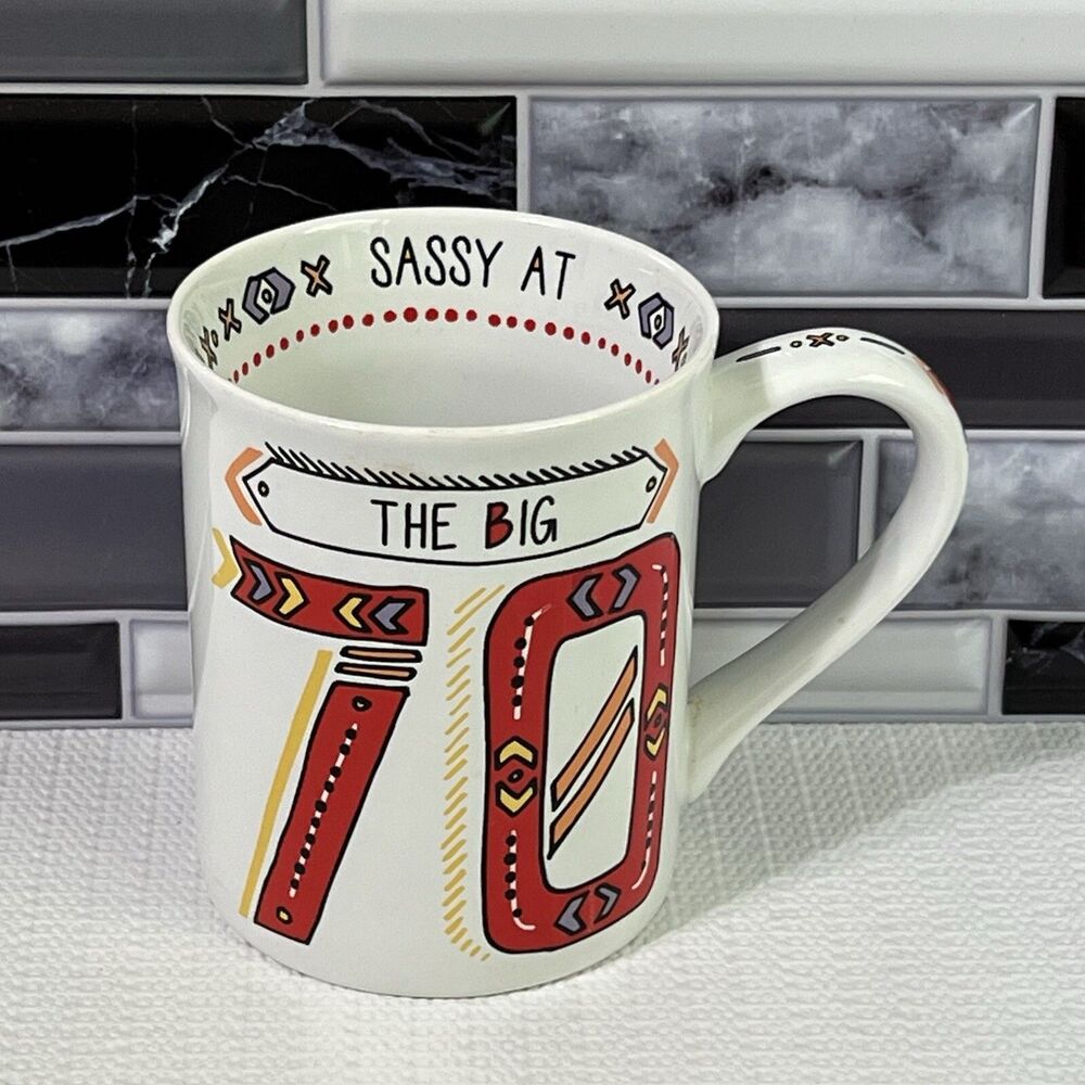 SASSY at The BIG 70 Ceramic Coffee Mug Cup 16oz White Novelty Our Name is Mud